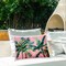 Stupell Industries Palm Tree Tops on Pink Outdoor Printed Pillow design by LSR Design Studio, 14 x 7 x 20